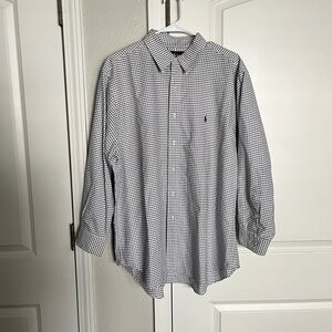 Ralph Lauren Black and White Checkered Button Down Shirt